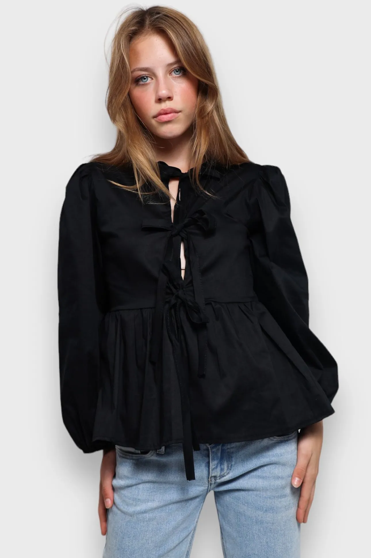 Hauts>Meet Me There Angel Blouse Black