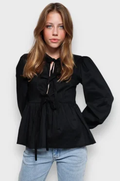 Blouses>Meet Me There Angel Blouse Black