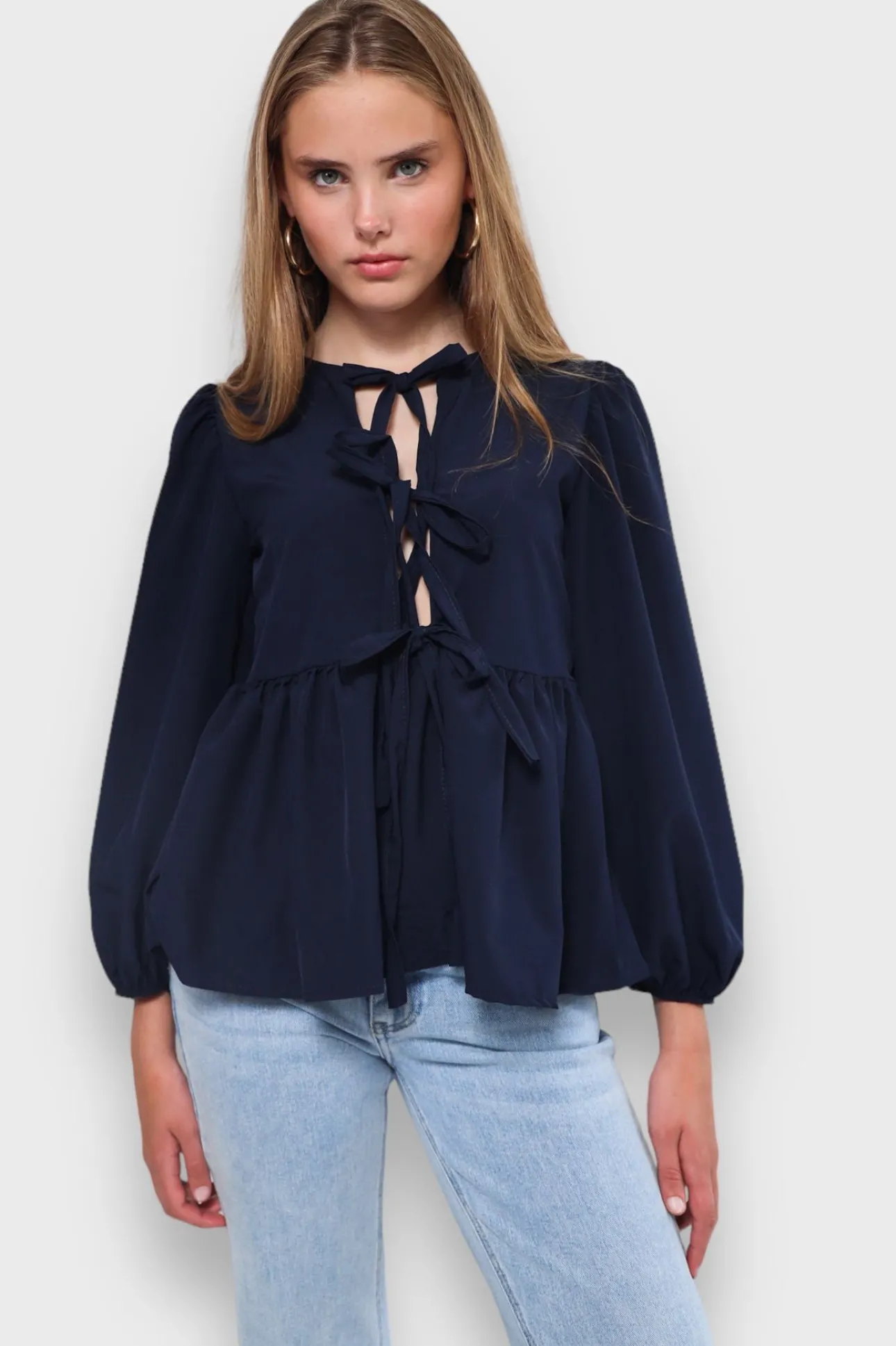 Hauts>Meet Me There Angel Blouse Navy