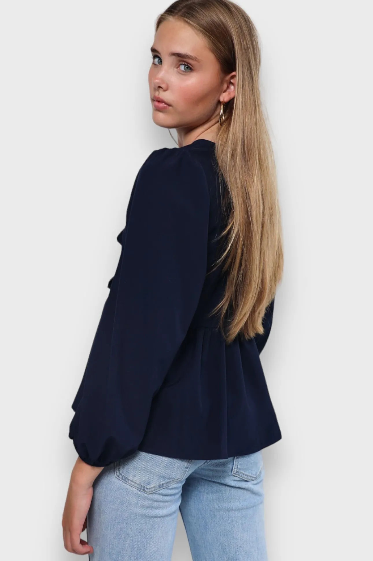 Hauts>Meet Me There Angel Blouse Navy