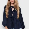 Blouses>Meet Me There Angel Blouse Navy