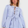 Hauts>Meet Me There Angel Blouse Striped