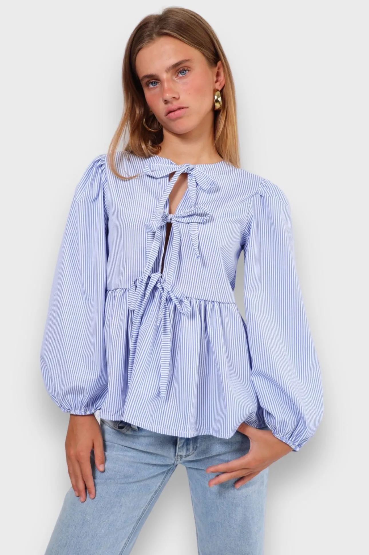 Hauts>Meet Me There Angel Blouse Striped