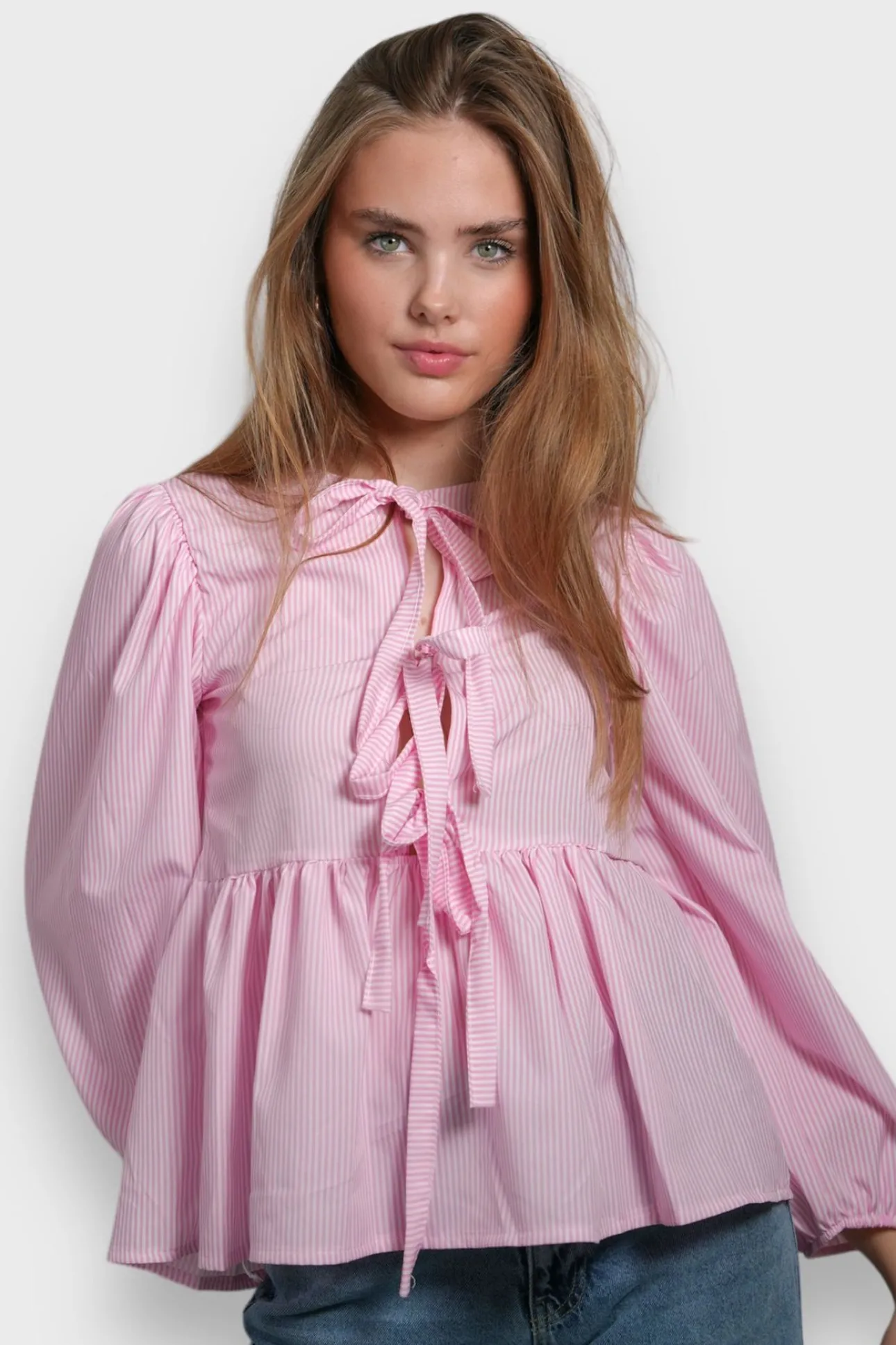 Hauts>Meet Me There Angel Blouse Striped Pink