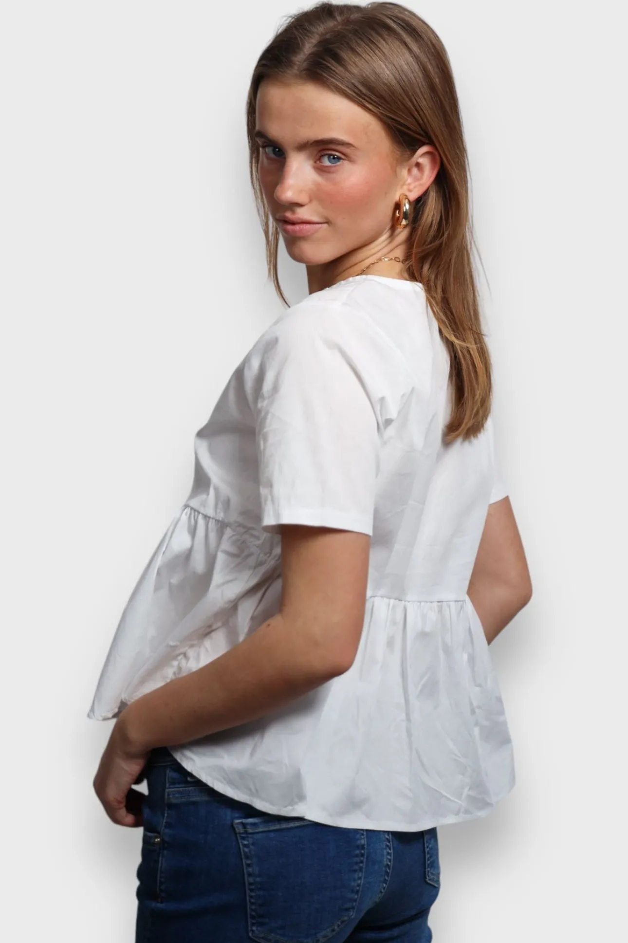 Hauts>Meet Me There Belle Blouse White