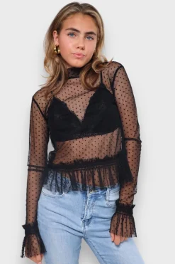 Hauts>Meet Me There Chic Top Black