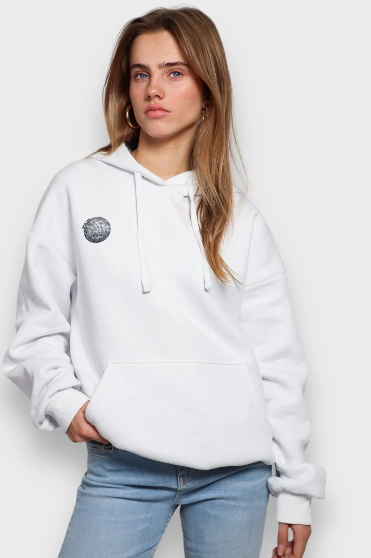 Gilets Et Pulls>Meet Me There Disco Hoodie White