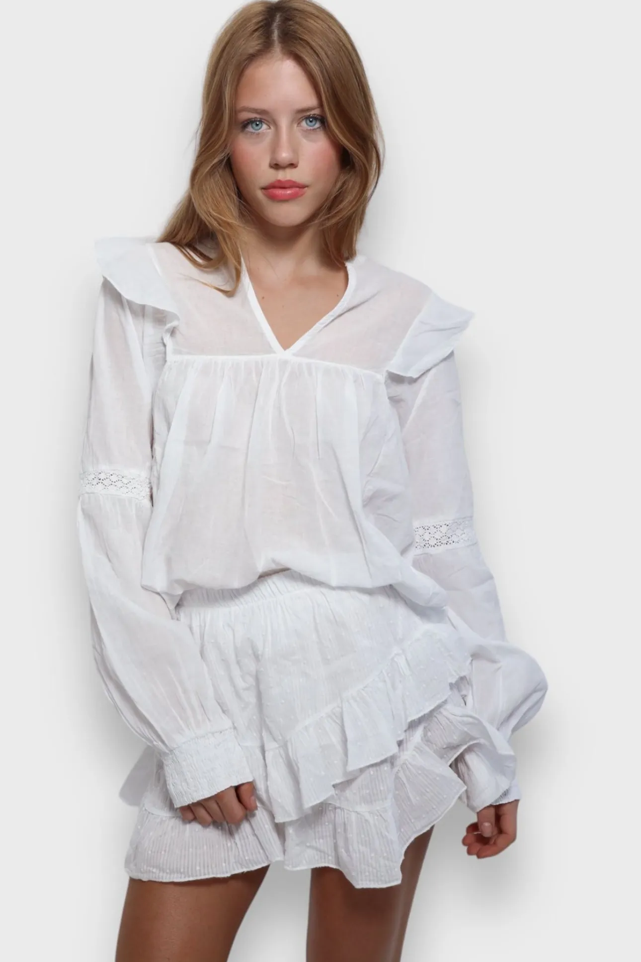 Jupes>Meet Me There Dots Skort White