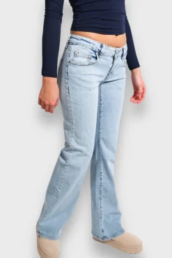 Pantalon>Meet Me There Flared Low Waist Jeans Light Blue