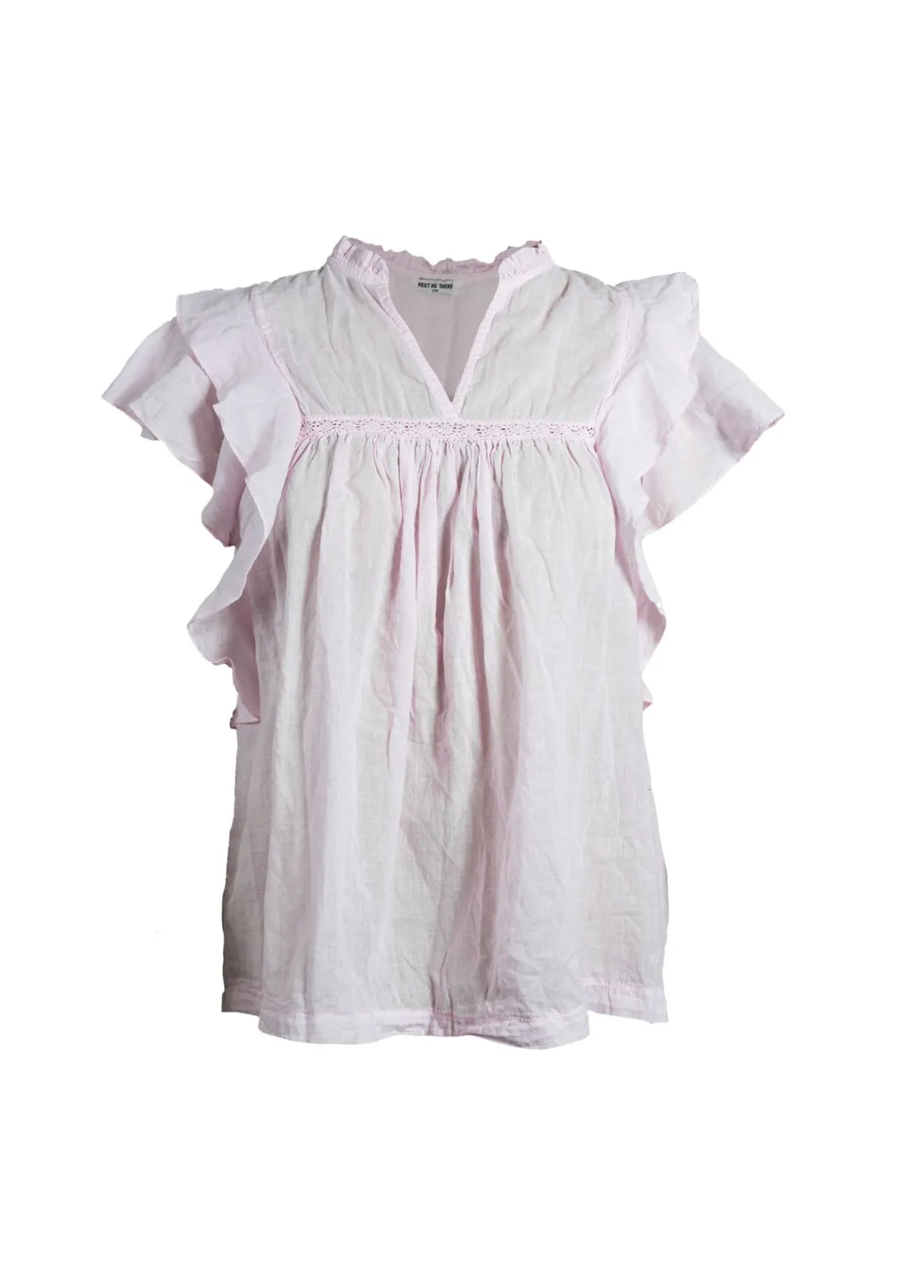 Blouses>Meet Me There Flora Blouse Baby Pink