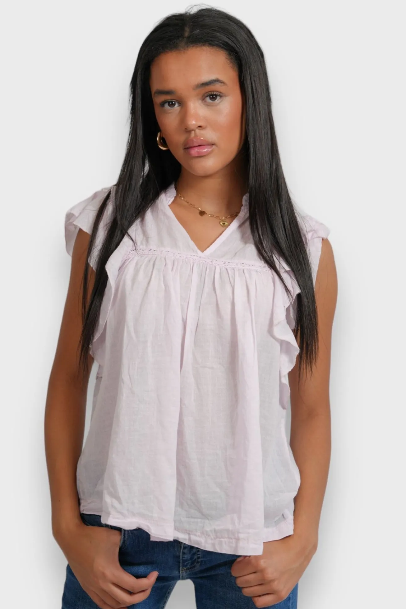 Hauts>Meet Me There Flora Blouse Baby Pink