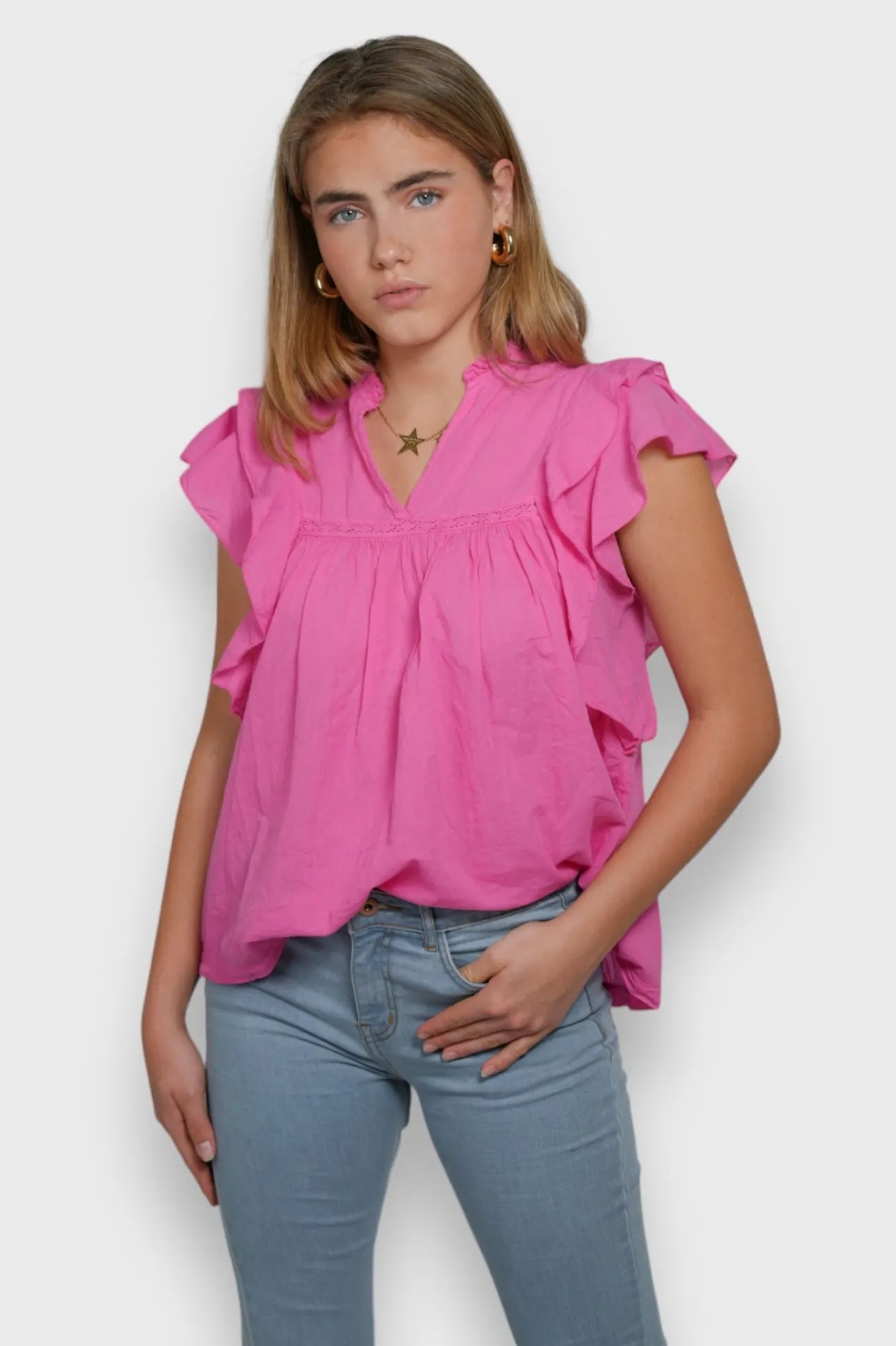 Hauts>Meet Me There Flora Blouse Pink