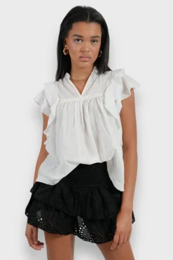 Hauts>Meet Me There Flora Blouse White