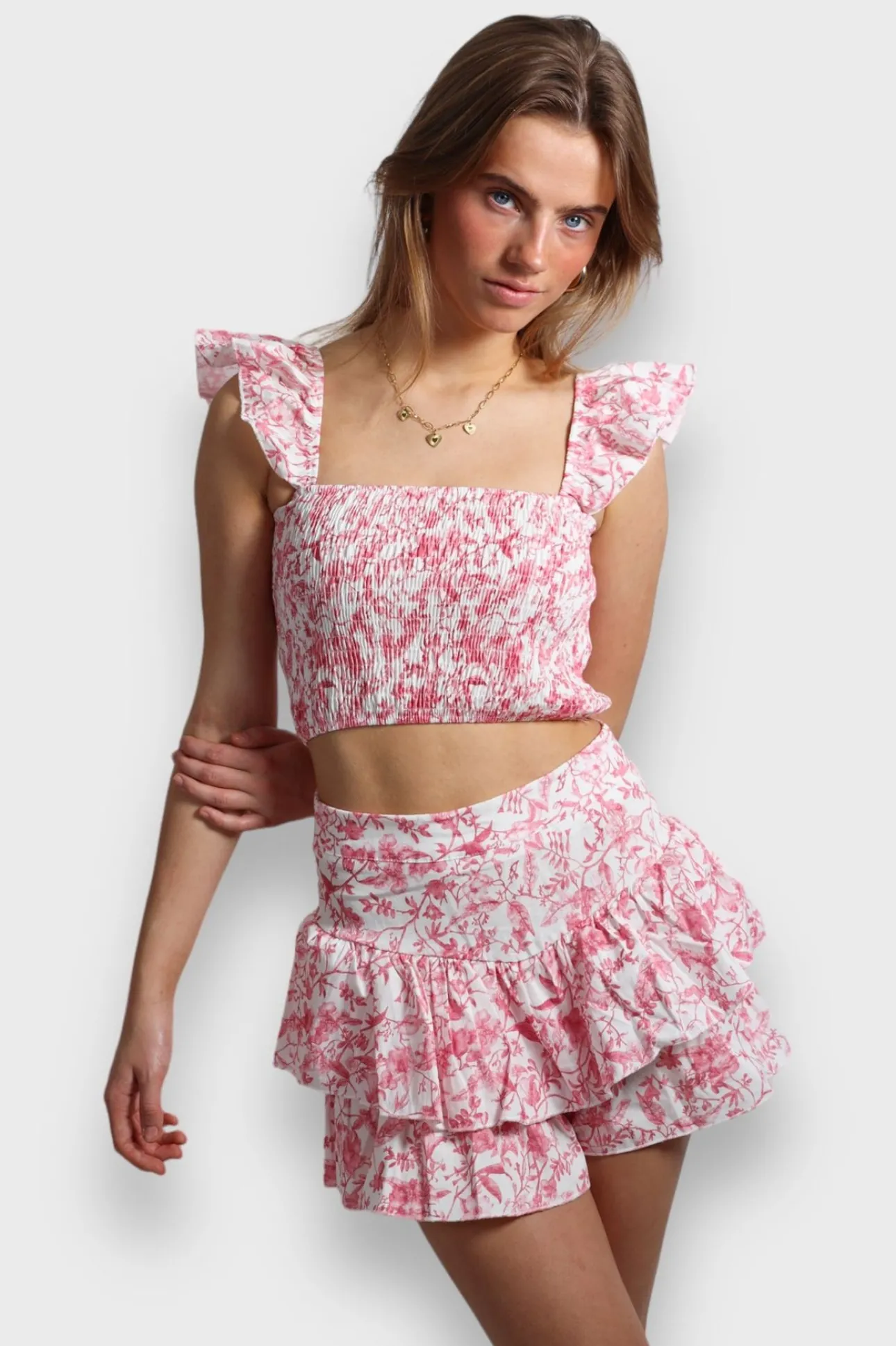 Jupes>Meet Me There Flower Skirt Pink
