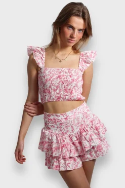 Hauts>Meet Me There Flower Top Pink