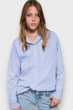 Blouses>Meet Me There Get Cozy Blouse Blue