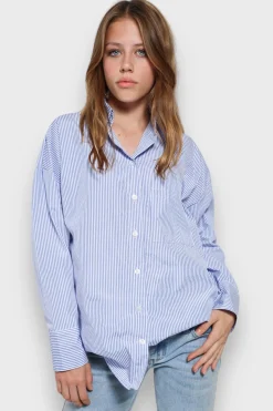 Blouses>Meet Me There Get Cozy Blouse Blue