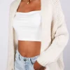 Gilets Et Pulls>Meet Me There Gilet "Keep Me Warm" Beige