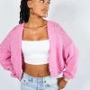 Gilets Et Pulls>Meet Me There Gilet "Keep Me Warm" Petite Rose