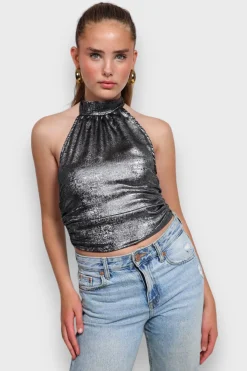 Hauts>Meet Me There Glammer Top Silver
