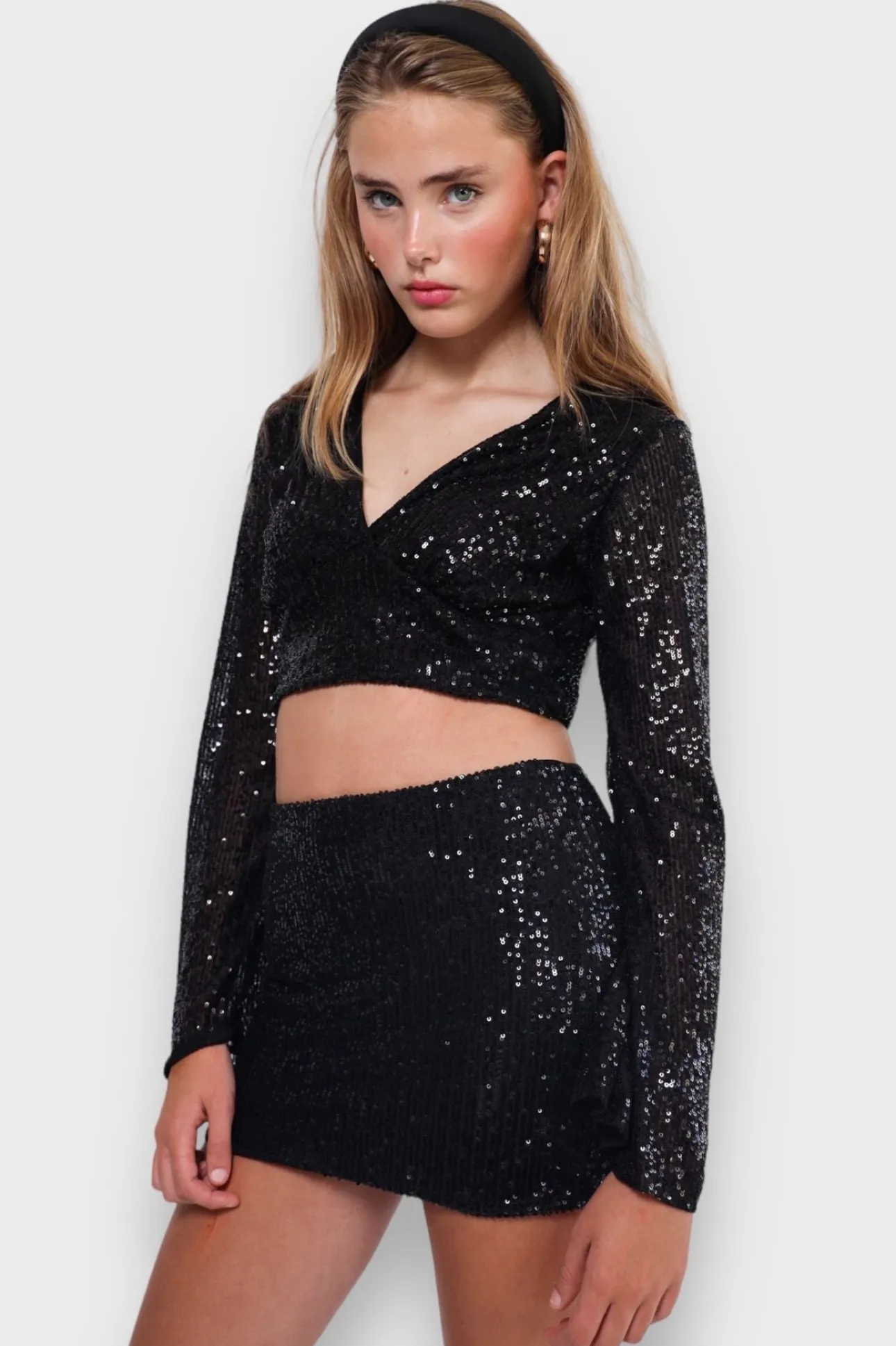 Blouses>Meet Me There Glimmer Blouse Black