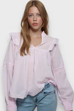Hauts>Meet Me There Glory Blouse Baby Pink