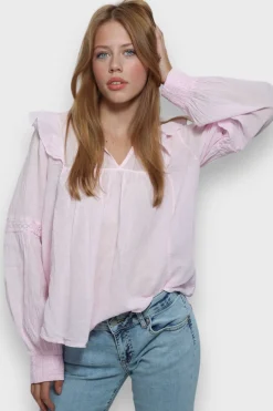 Blouses>Meet Me There Glory Blouse Baby Pink