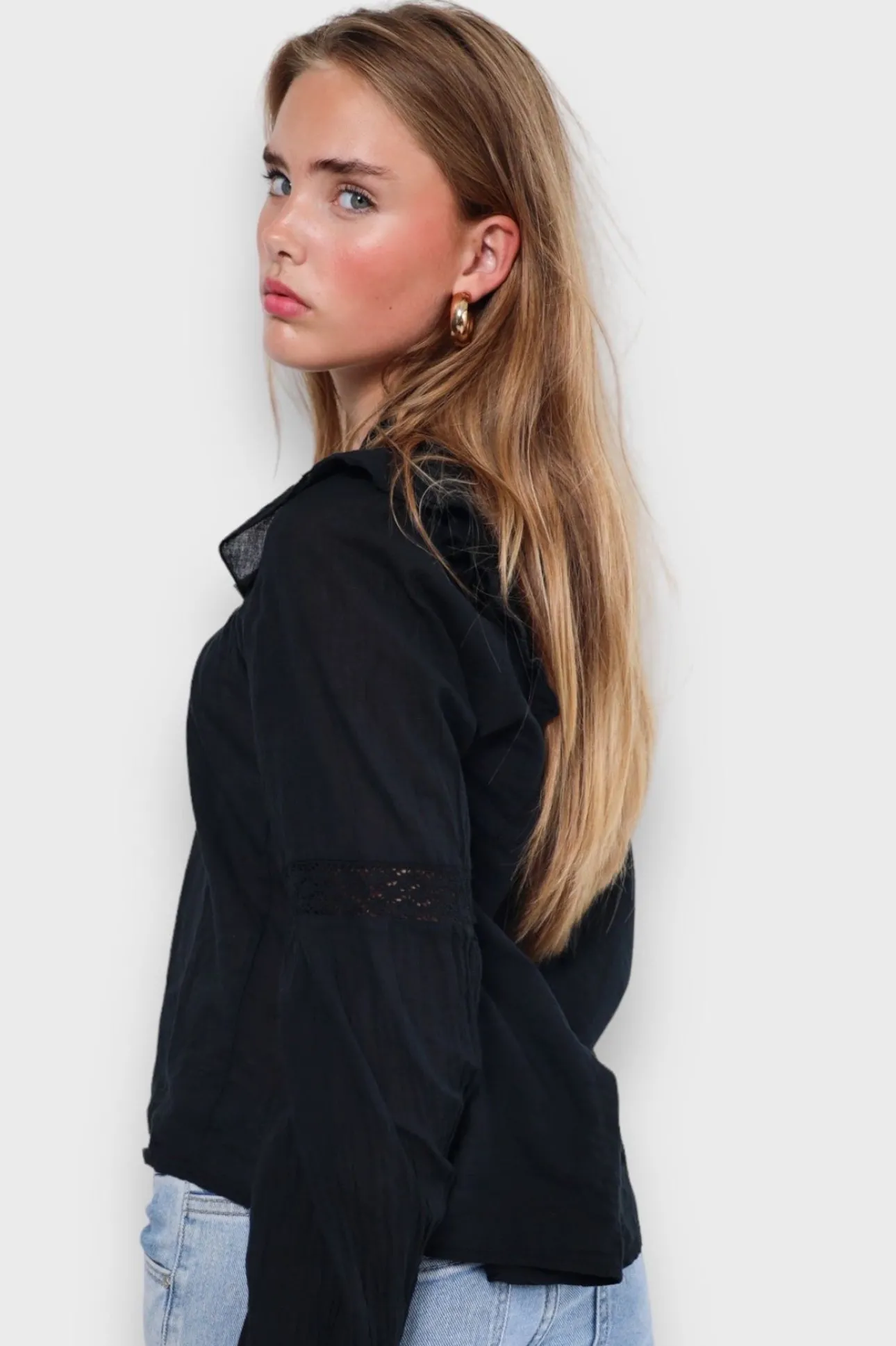 Blouses>Meet Me There Glory Blouse Black