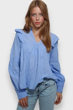 Hauts>Meet Me There Glory Blouse Sky Blue