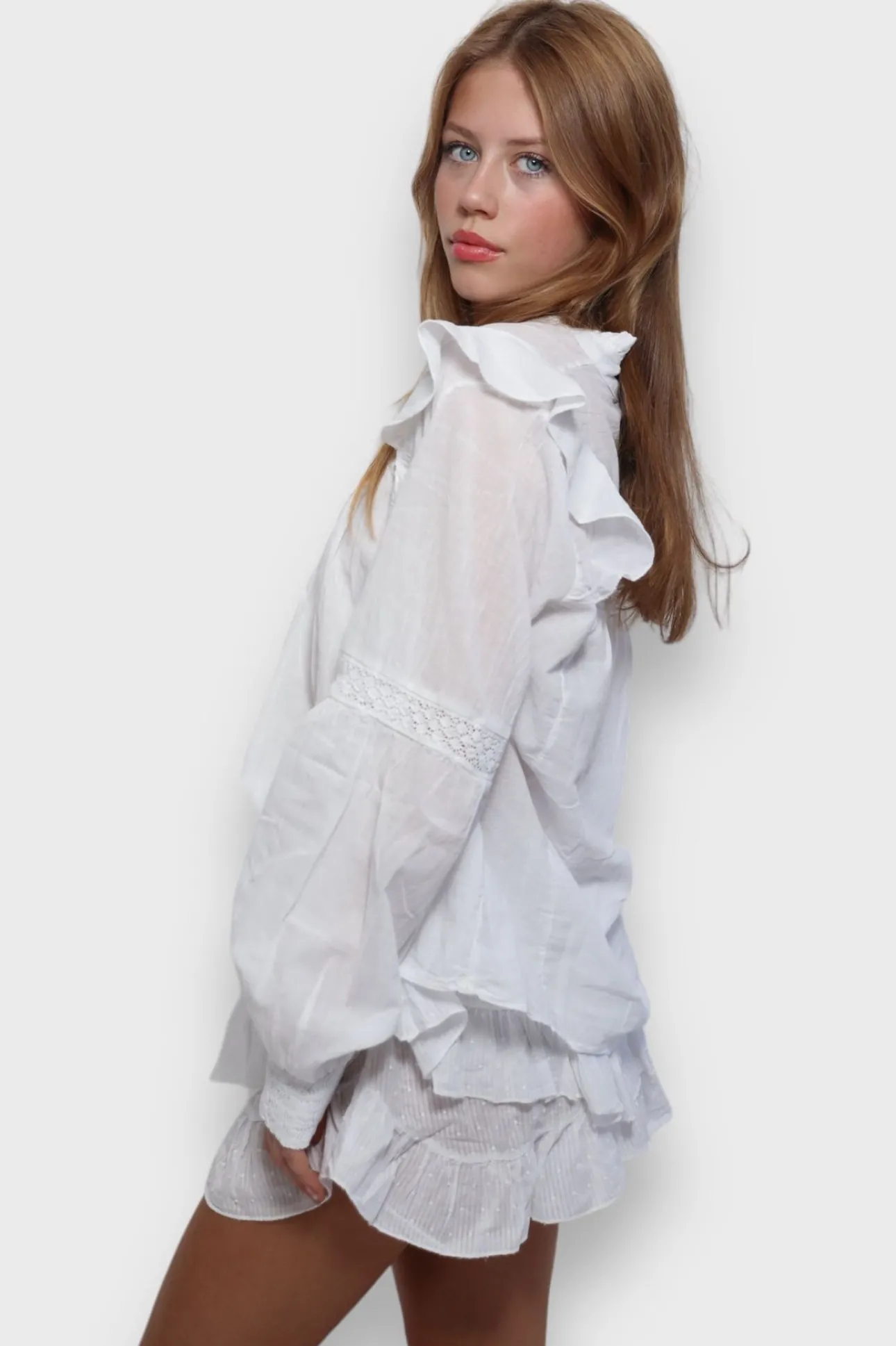 Blouses>Meet Me There Glory Blouse White