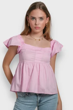 Blouses>Meet Me There June Blouse Pink