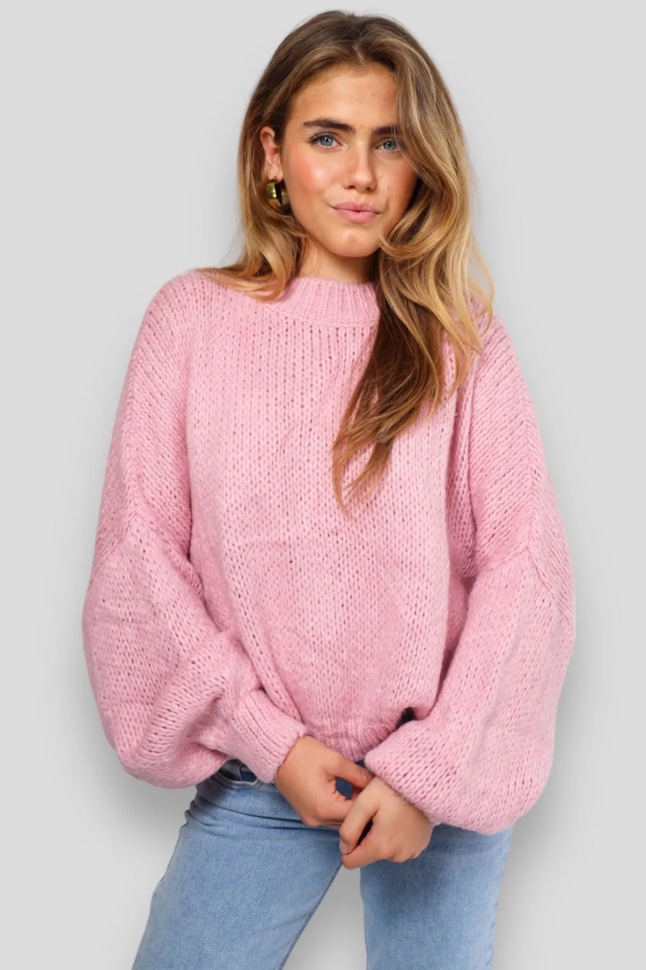 Gilets Et Pulls>Meet Me There Keep Me Warm Sweater Baby Pink
