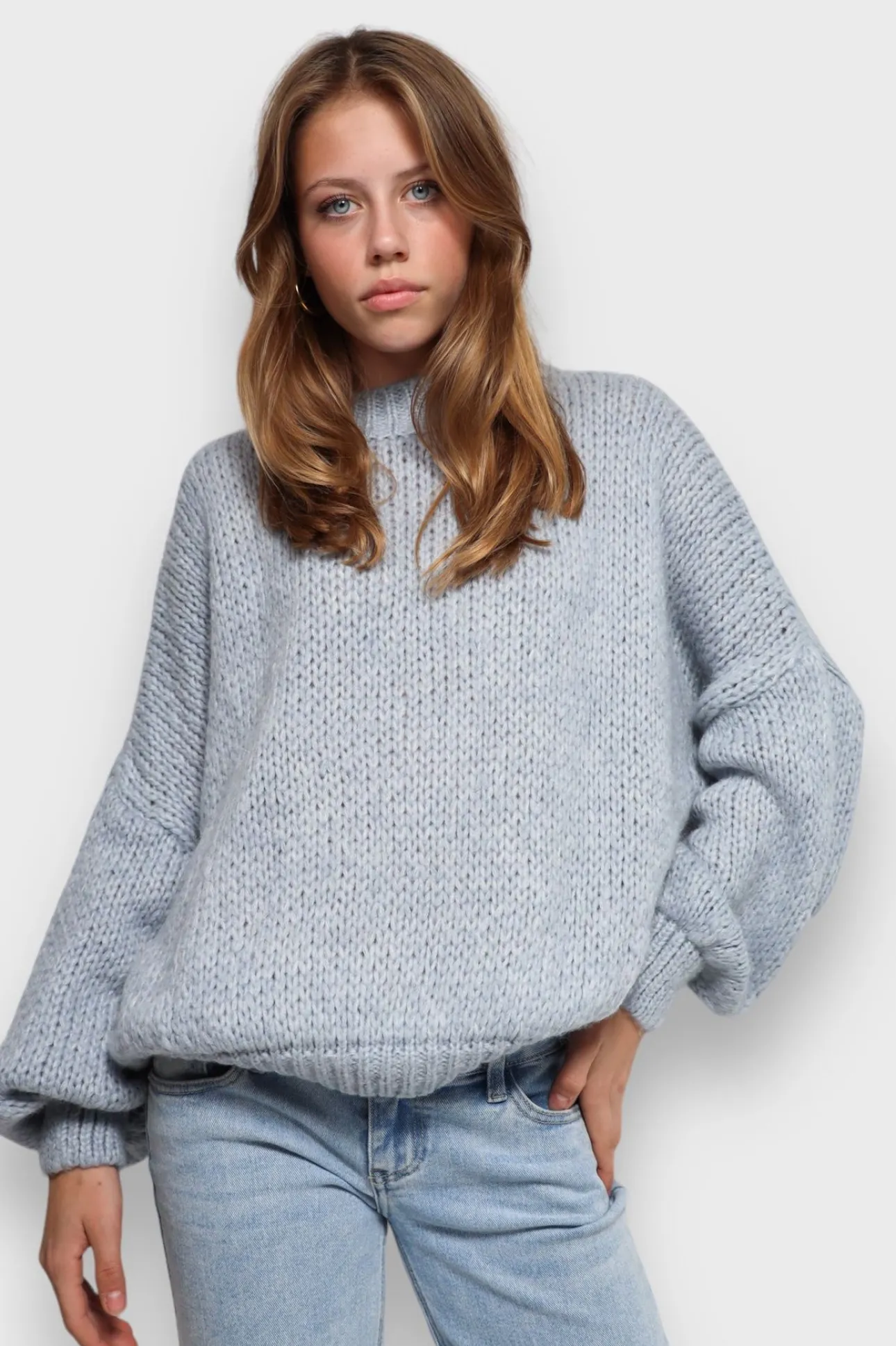 Gilets Et Pulls>Meet Me There Keep Me Warm Sweater Light Blue