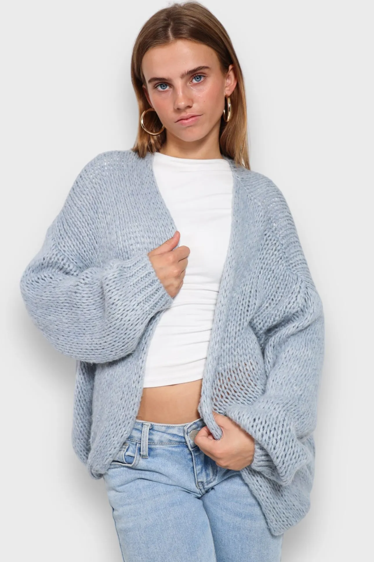 Gilets Et Pulls>Meet Me There Keep Me Warm Vest Light Blue