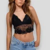 Hauts>Meet Me There Lace Bralette Black