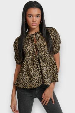 Blouses>Meet Me There Leopard Blouse