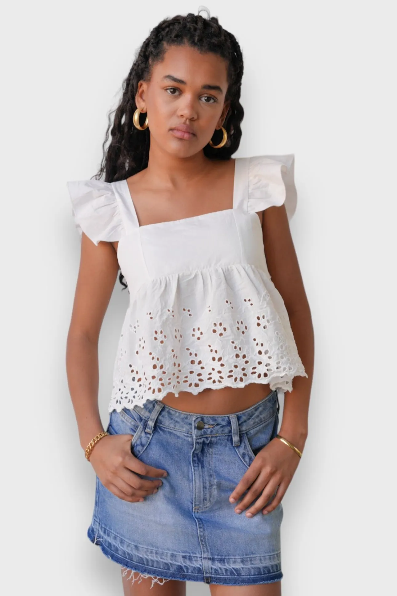 Hauts>Meet Me There Lily Top White