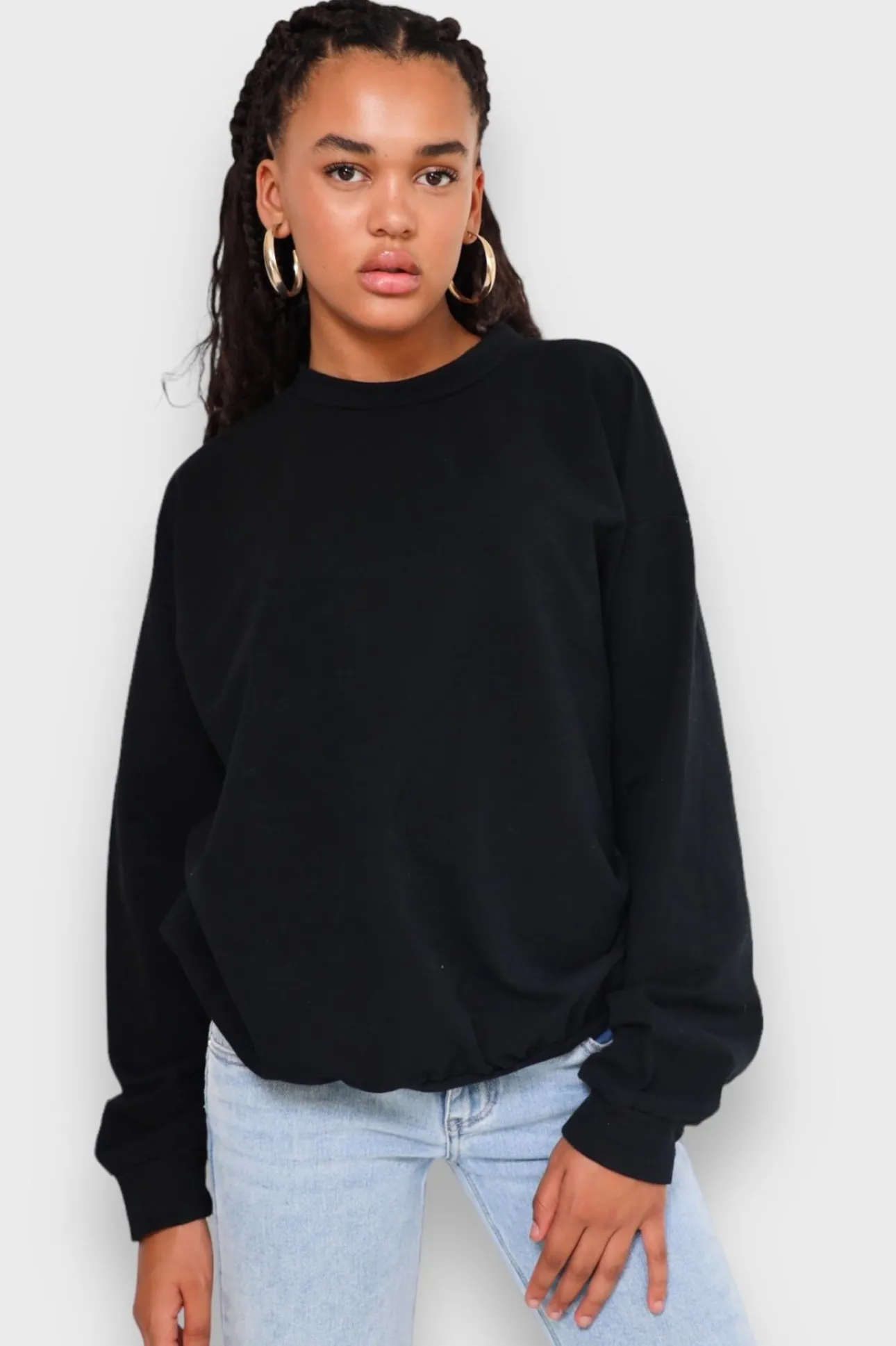 Hoodies En Sweaters>Meet Me There Lounge Sweater Black
