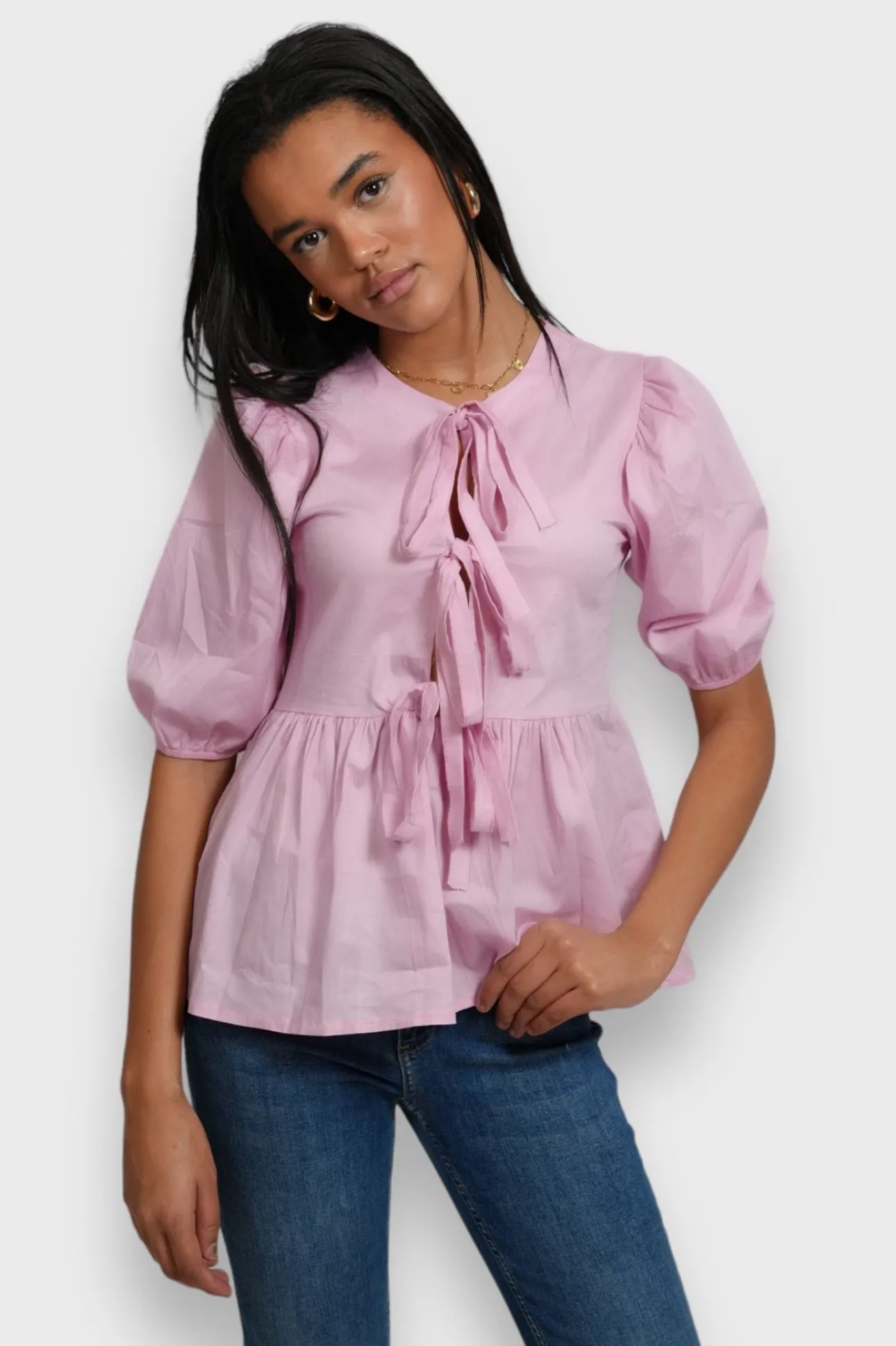 Blouses>Meet Me There Lovely Blouse Pink
