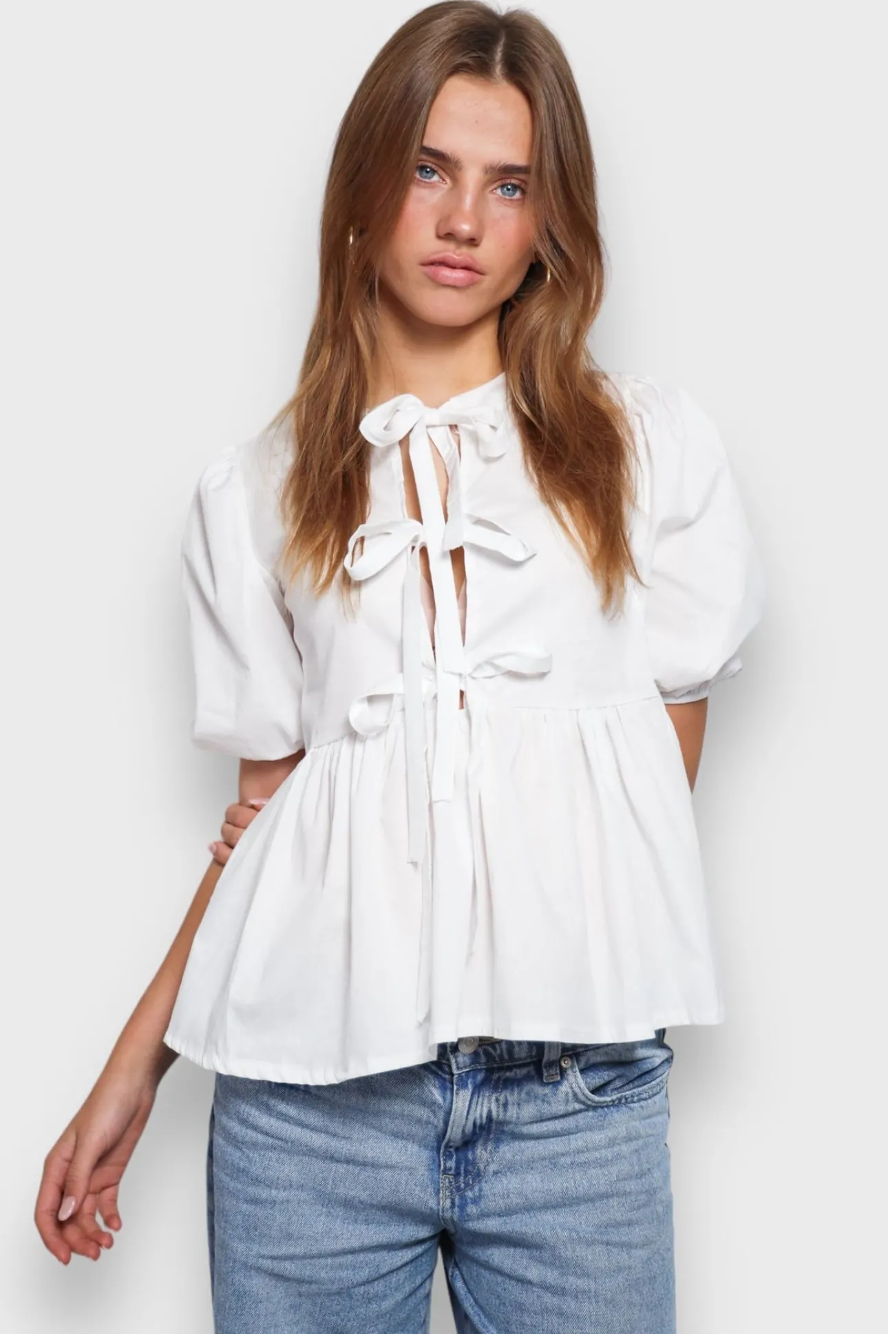 Blouses>Meet Me There Lovely Blouse White