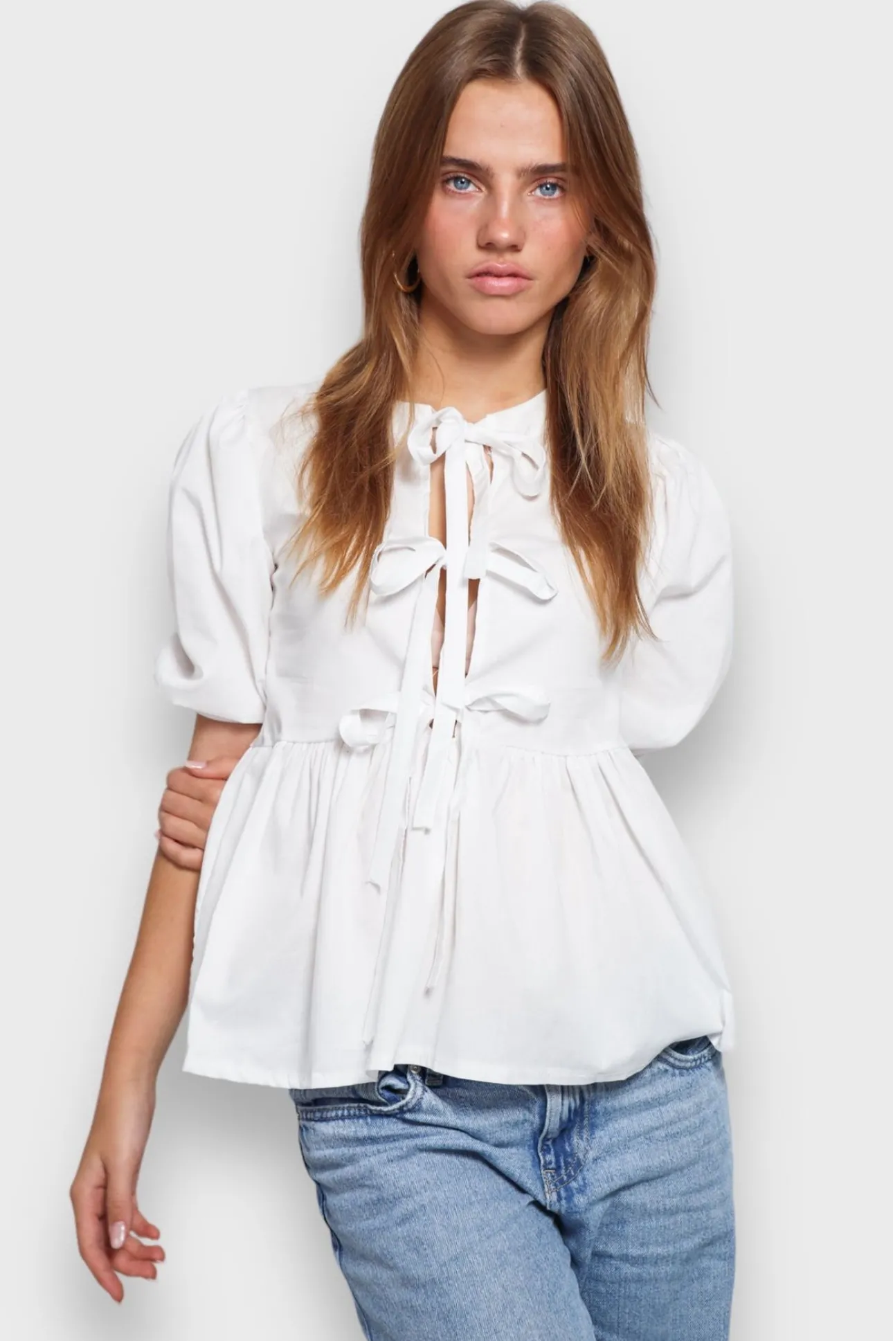 Blouses>Meet Me There Lovely Blouse White
