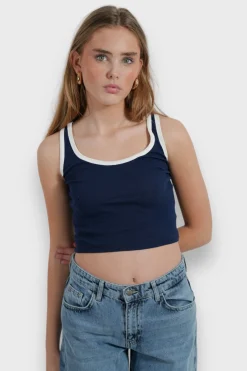 Hauts>Meet Me There Lulu Top Navy
