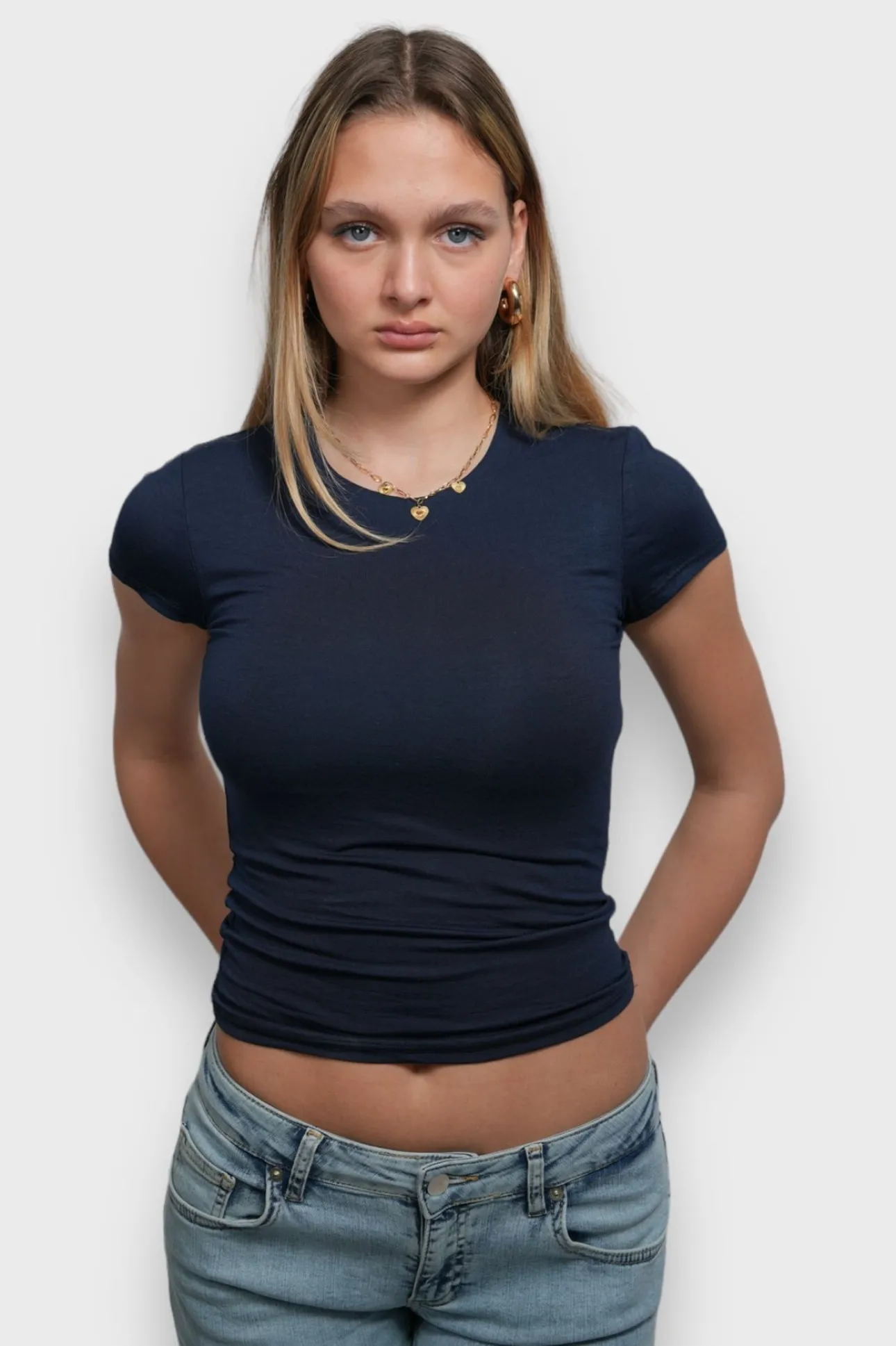 Hauts>Meet Me There Macy Top Navy