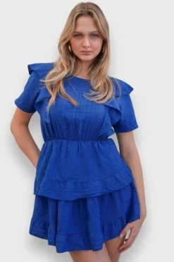 Robes>Meet Me There Mallorca Dress Cobalt