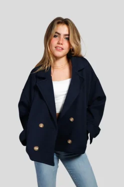 Vestes>Meet Me There Manteau Scandi Bleu