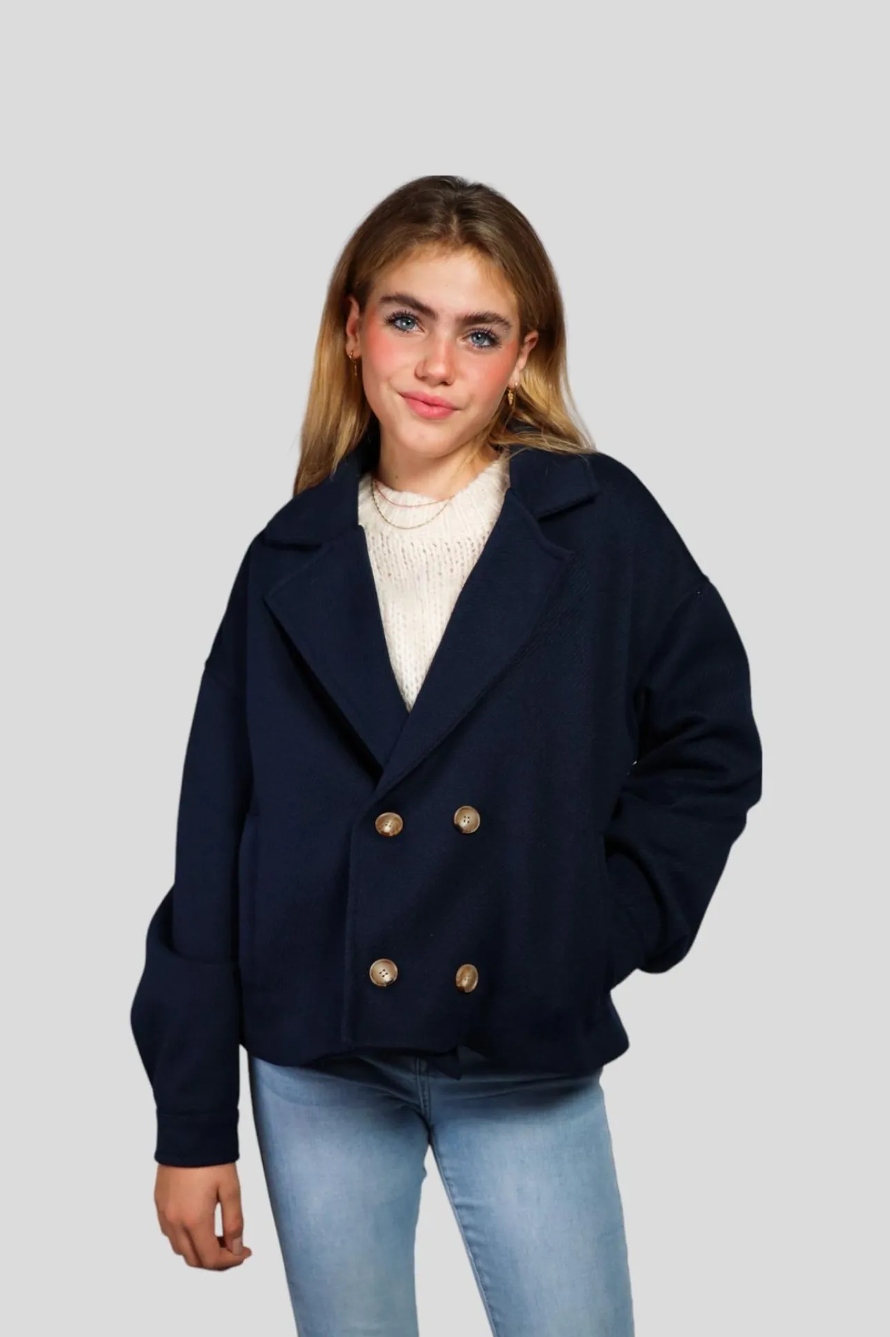 Vestes>Meet Me There Manteau Scandi Bleu