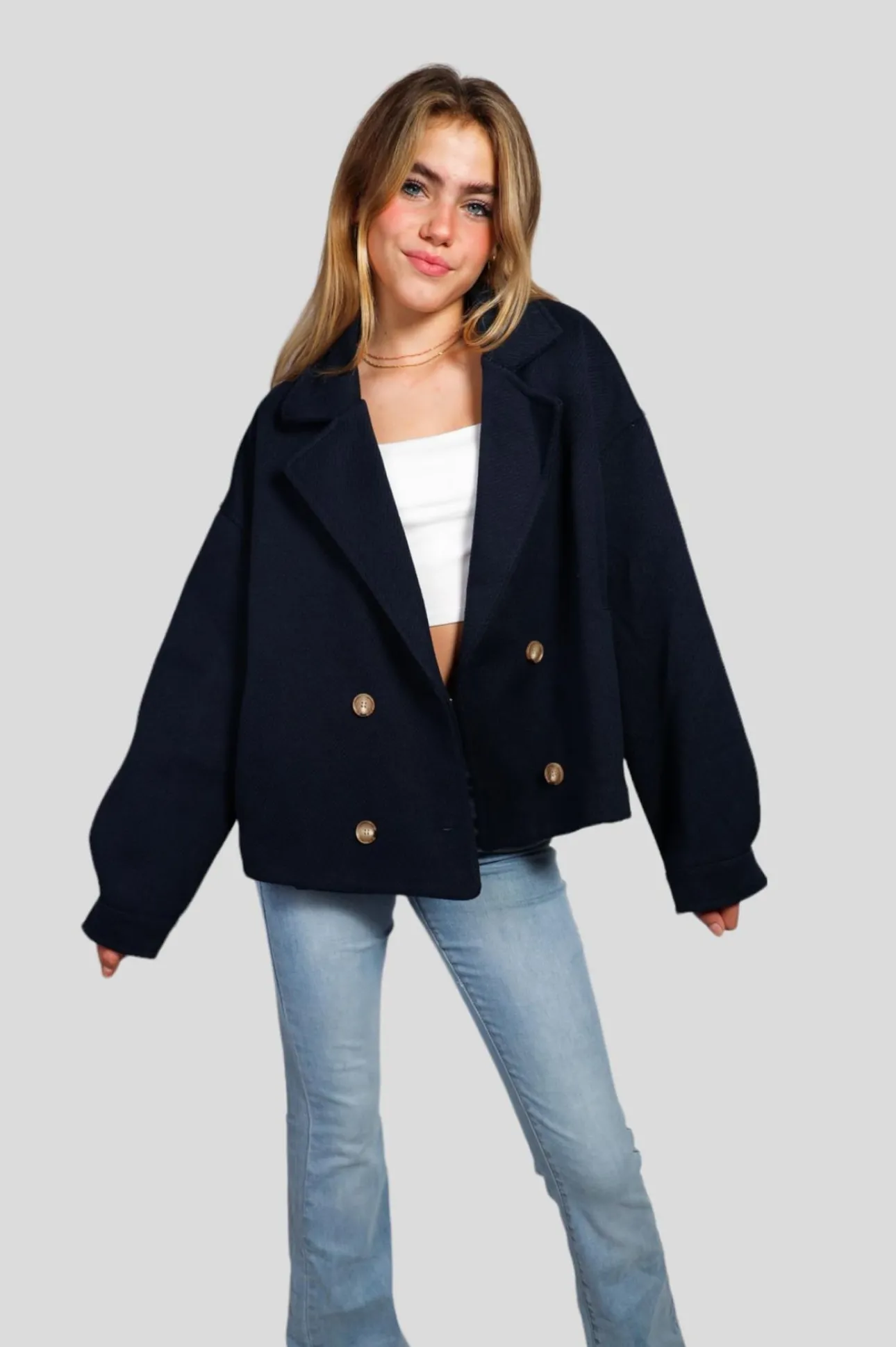 Vestes>Meet Me There Manteau Scandi Bleu