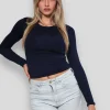 Hauts>Meet Me There Muse Top Navy