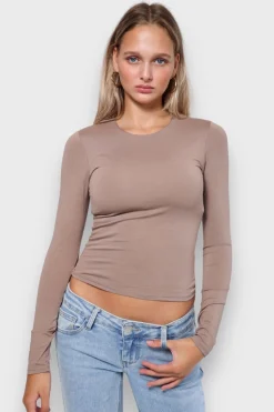 Hauts>Meet Me There Muse Top Taupe