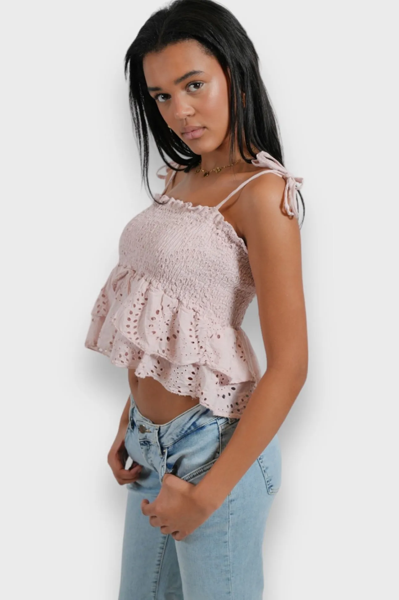 Hauts>Meet Me There Poppy Top Pink
